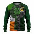 Tanner Irish Coat of Arms Sweater with Shamrock Celtic Cross