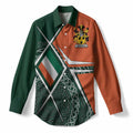 Trumbull Irish Coat of Arms Women’s Casual Shirt Celtic Geometry