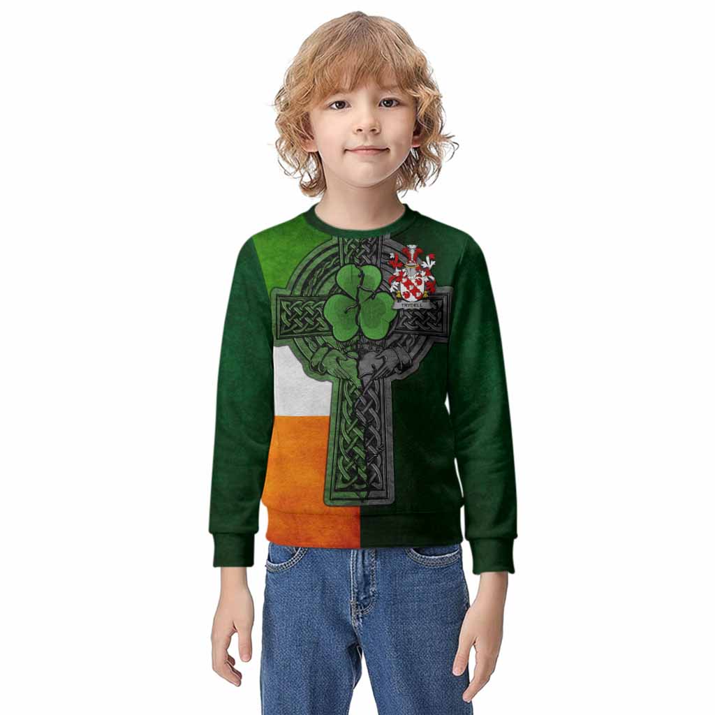 Trydell Irish Coat of Arms Kids' Sweater with Shamrock Celtic Cross