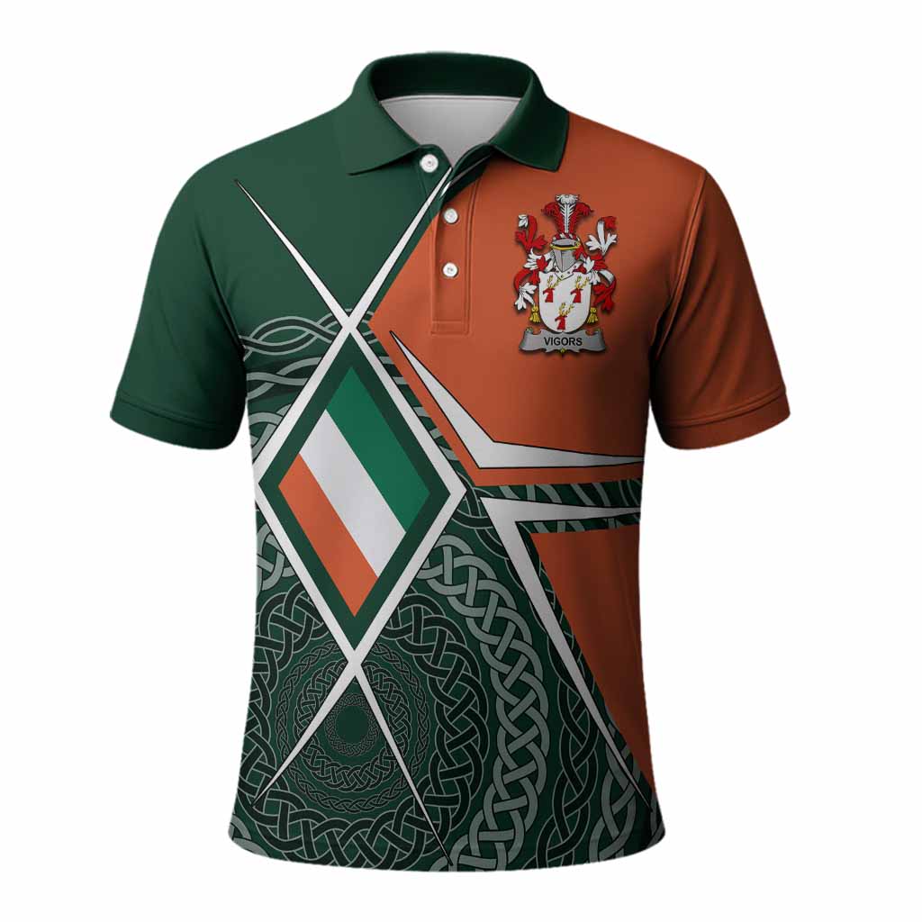 Vigors Irish Coat of Arms Men's Polo Shirt Celtic Geometry