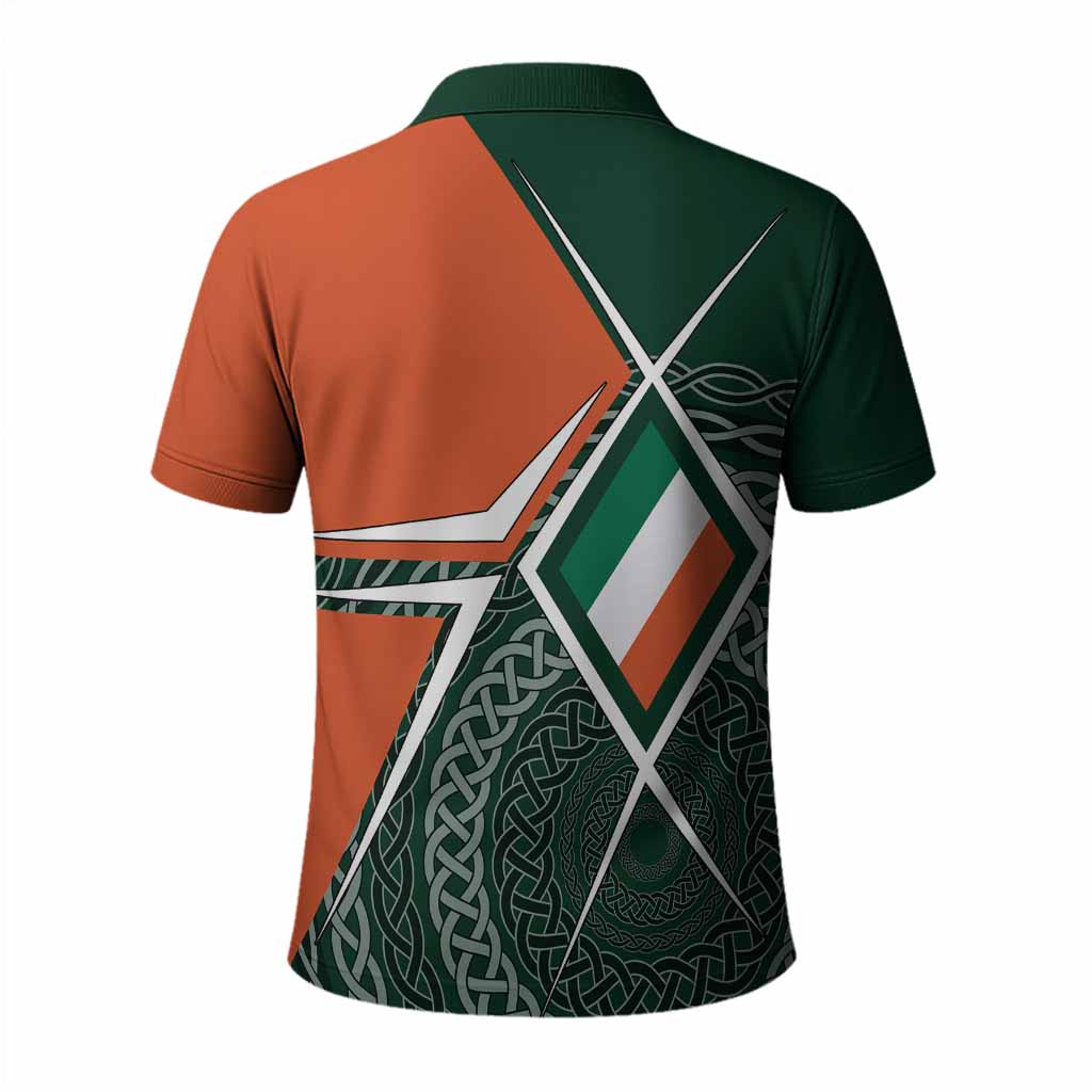Walter Irish Coat of Arms Men's Polo Shirt Celtic Geometry