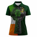Warner Irish Coat of Arms Women's Polo Shirt with Shamrock Celtic Cross
