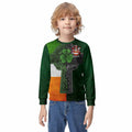 Warwick Irish Coat of Arms Kids' Sweater with Shamrock Celtic Cross