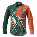 Wheatley Irish Coat of Arms Men’s Casual Long Sleeve Button-Up Shirt Celtic Geometry