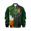 Worthing Irish Coat of Arms Kids' Bomber Jacket with Shamrock Celtic Cross