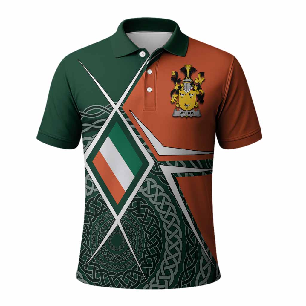 Wotton Irish Coat of Arms Men's Polo Shirt Celtic Geometry